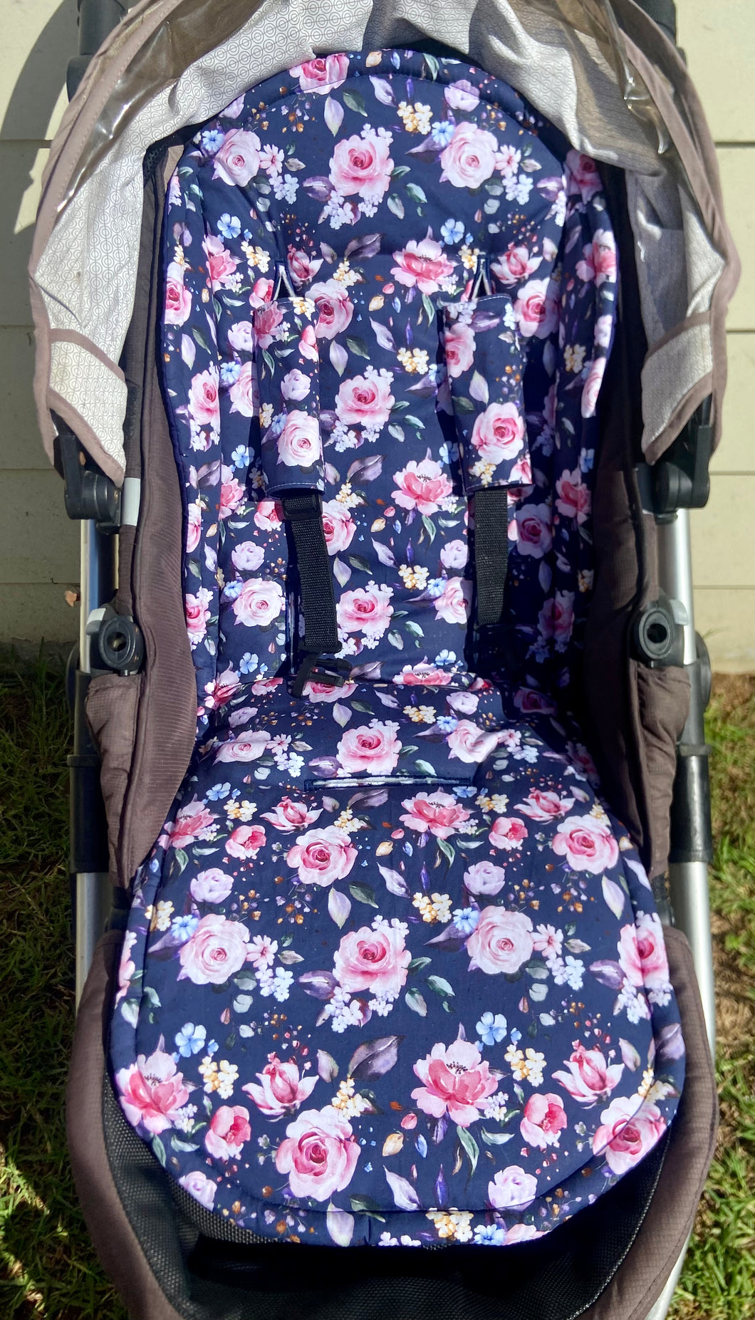 Pram Liner Universal Navy Floral