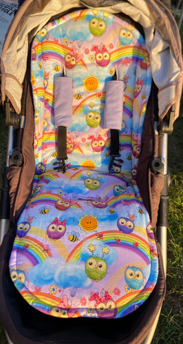 Pram Liner Universal Rainbow Owls