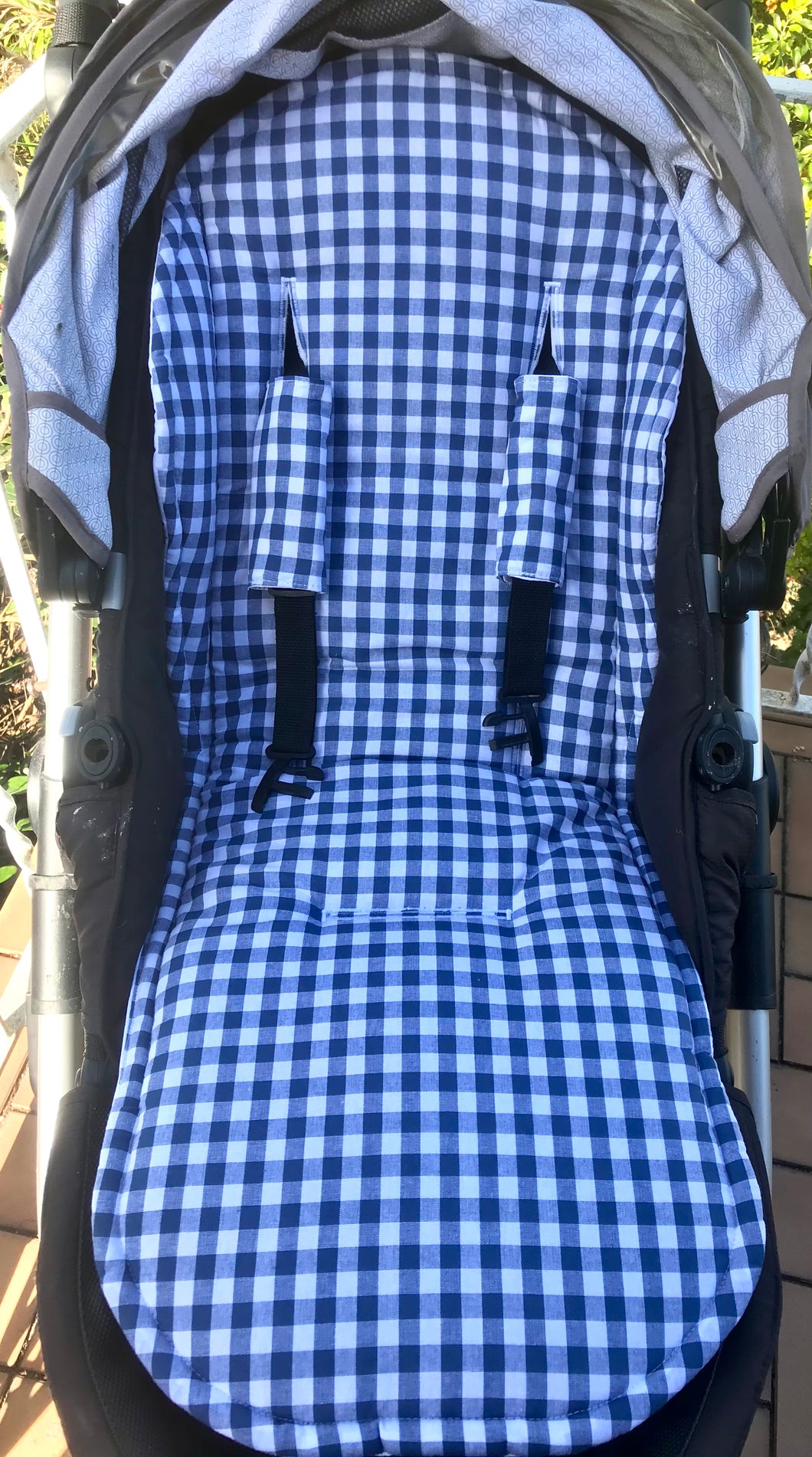 Pram Liner Universal Gingham Royal