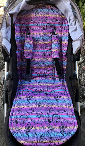 Pram Liner Indigenous Pink